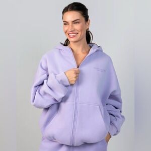 COMFRT NWT Limited Edition Pastel Edit Lavender Zip-Up Hoodie Oversized Large